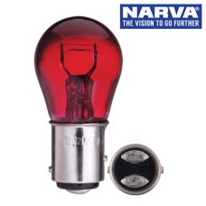 Narva 47387 - 12V 21/5W Red BAY15d Incandescent Globes (Box of 10)